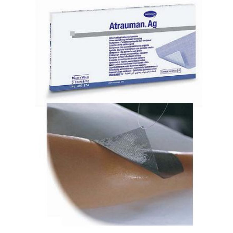 Atrauman Ag Medicazione con Argento 5cm x 5cm 10 Pezzi